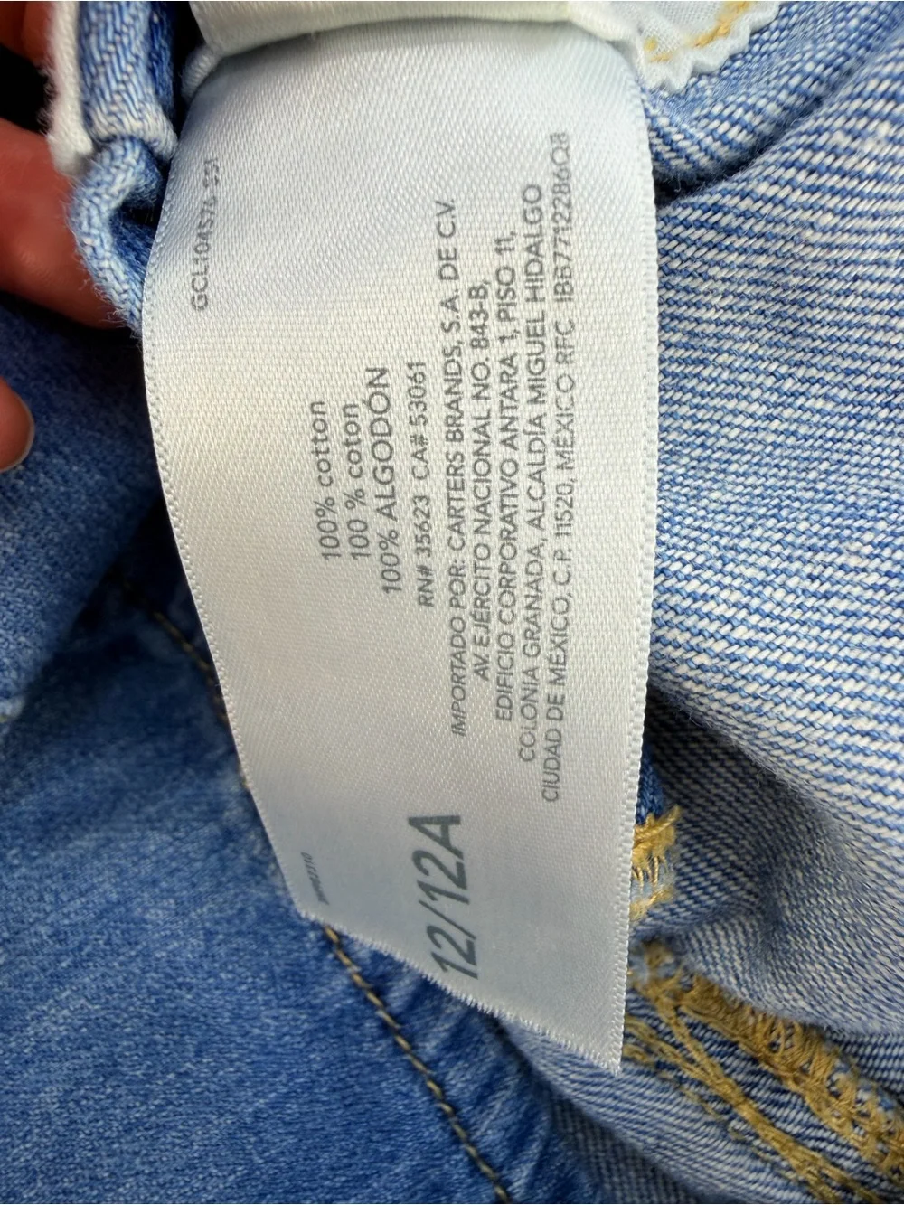 OshKosh B’gosh Girls Denim‎ Overall Jumper Dress Size 12/12A Blue Jean